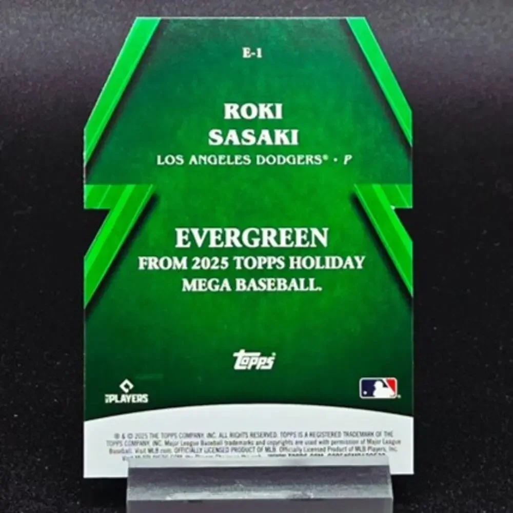 Roki Sasaki Topps Holiday Evergreen Die Cut RC Los Angeles Dodgers Star - Picture 3 of 7
